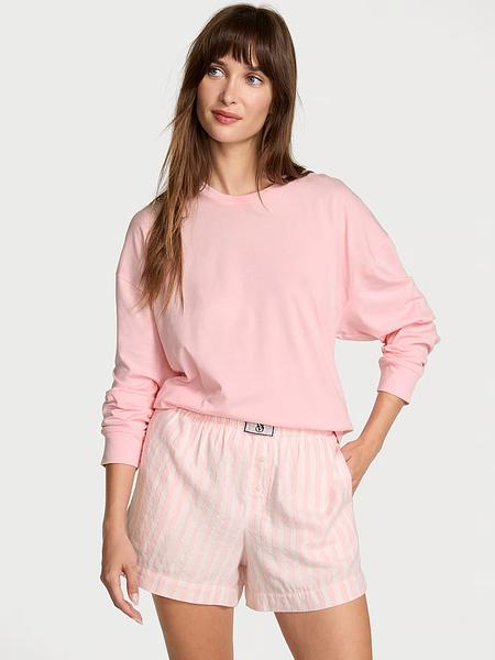 Піжамний комплект від Victoria's Secret -Flannel Long-Sleeve Short Tee-Jama Set зображення