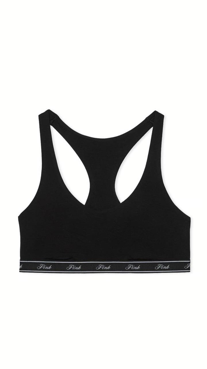 Топ-бра від PINK - Logo Cotton Racerback Bralette
