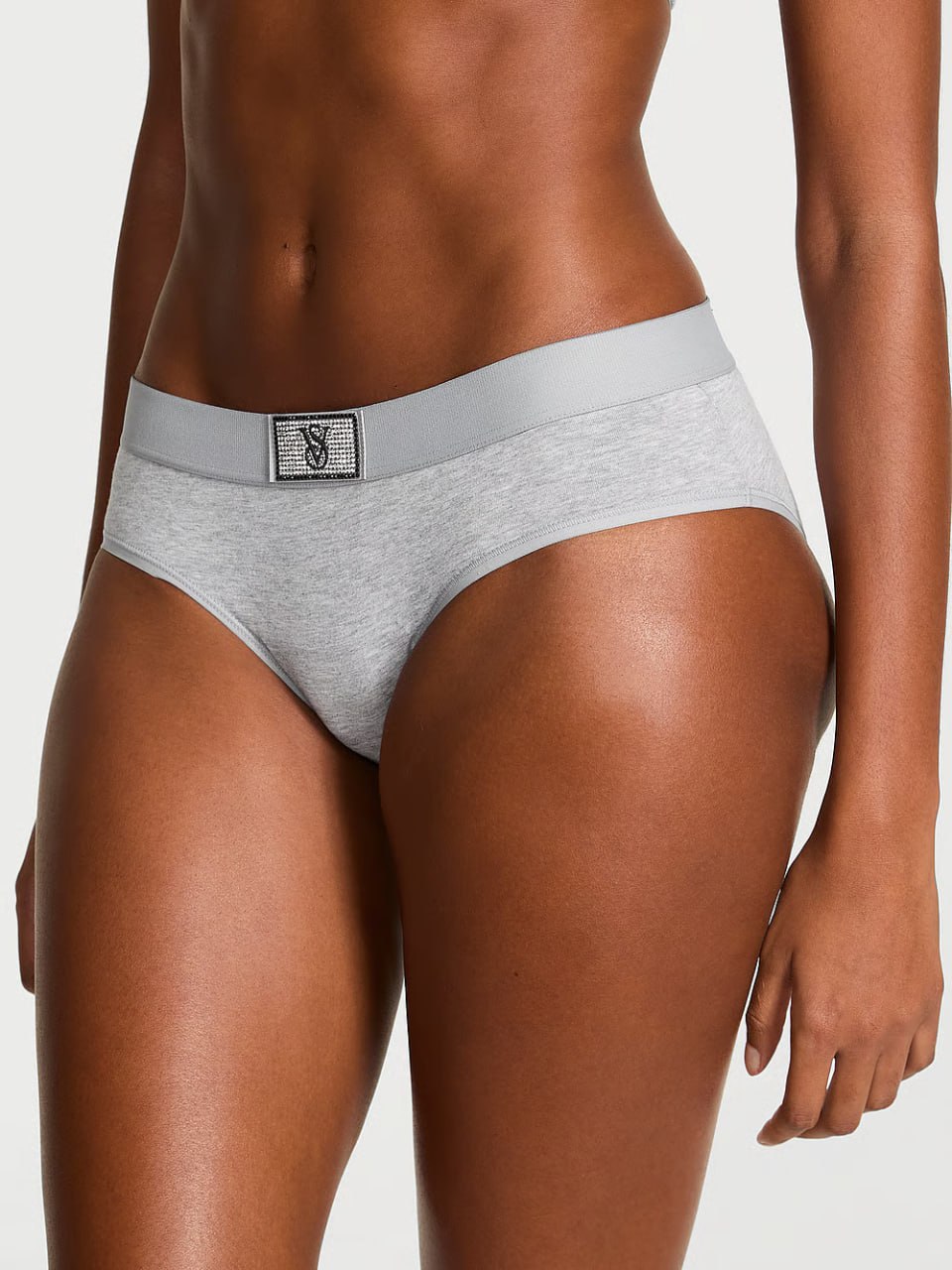 Трусики з блискучим логотипом від Victoria’s Secret - Logo Cotton Shine Patch Hiphugger Panty