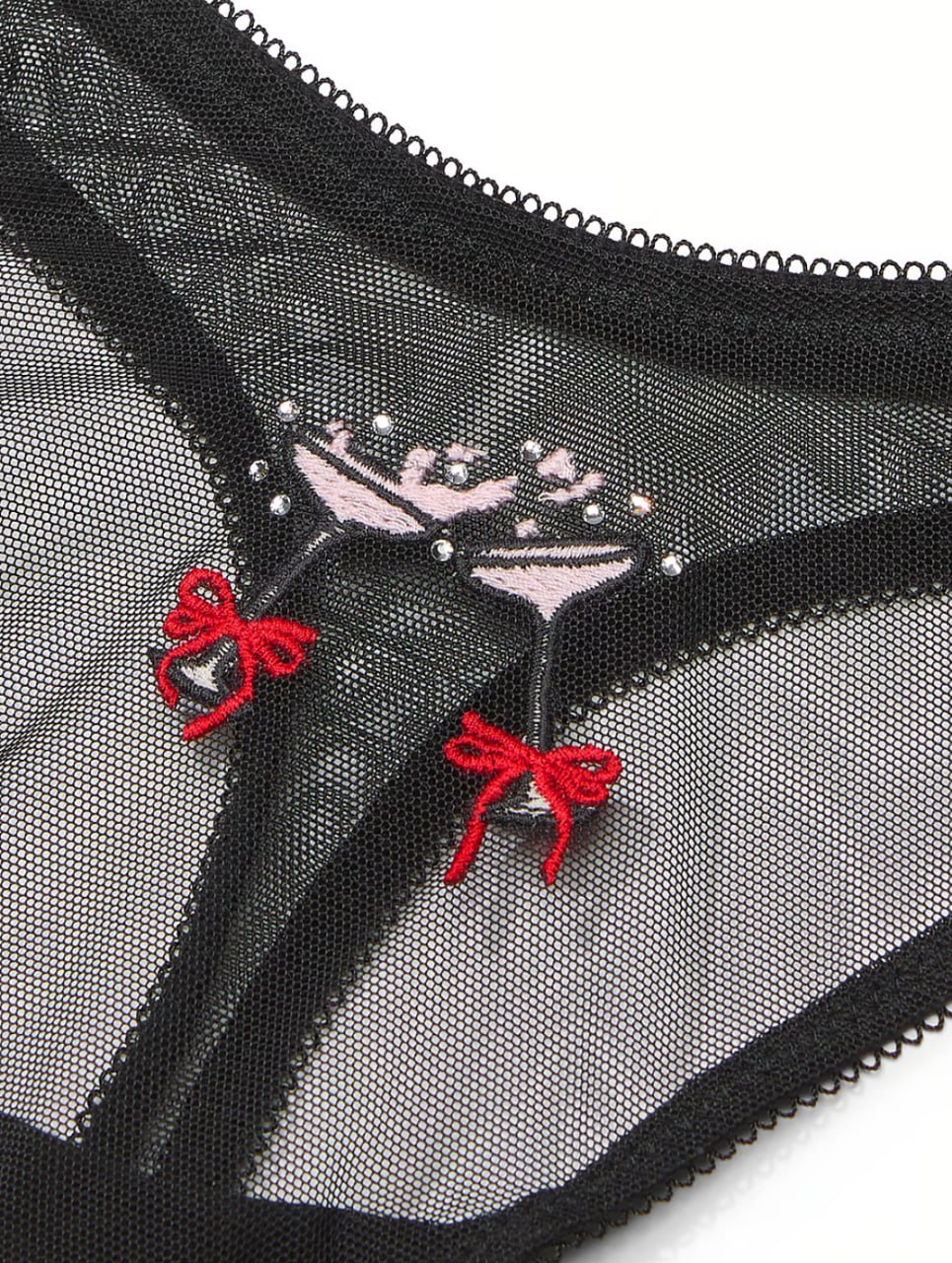 Стрінги з вишивкою від Victoria’s Secret - Flirty Mesh Thong Panty