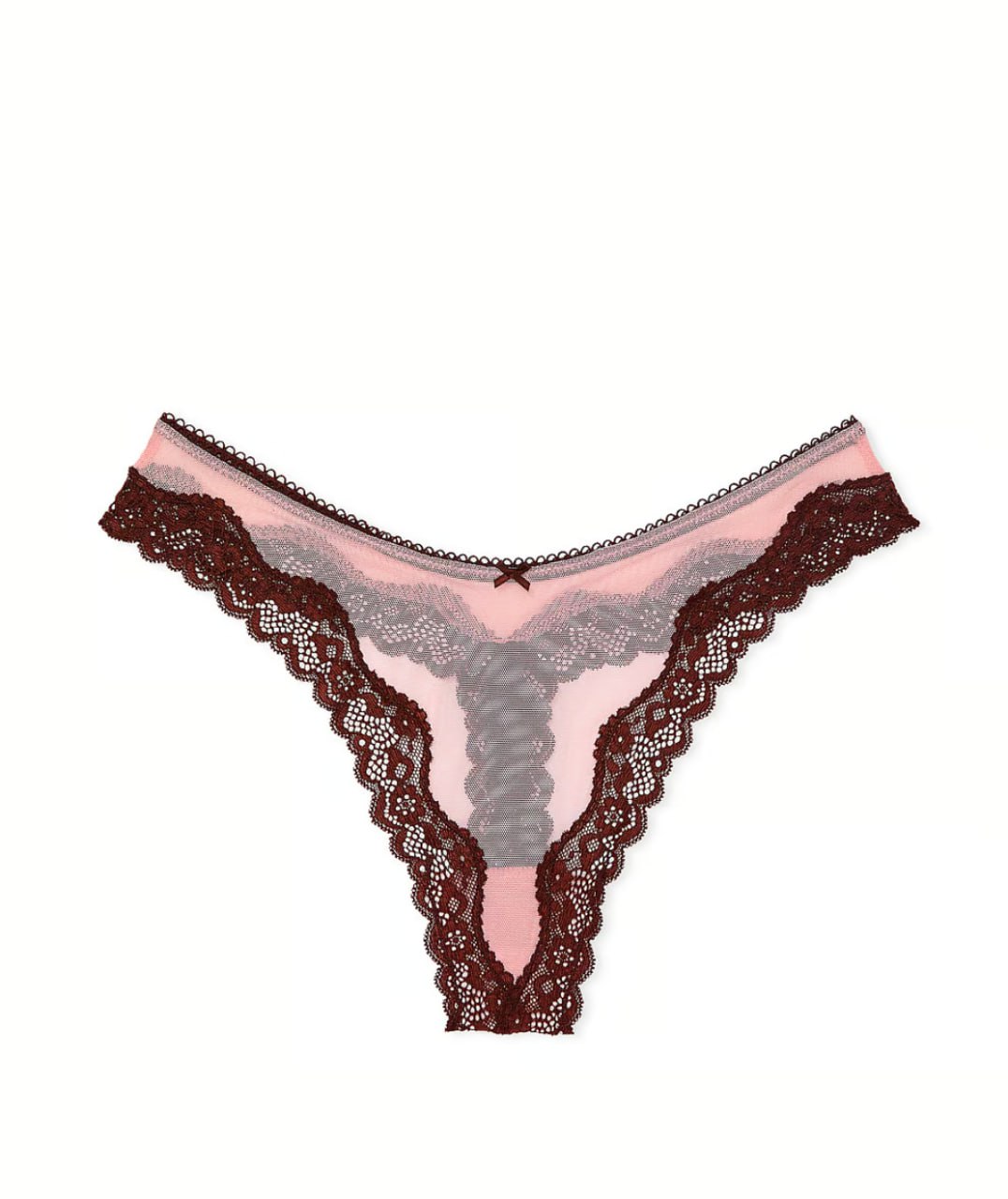 Мереживні стрінги від Victoria’s Secret - Tease Mesh Lace-Trim High-Leg Thong Panty