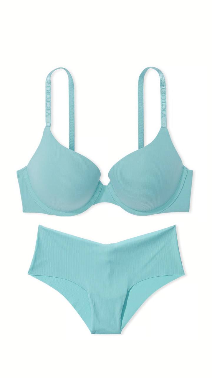Бірюзовий комплект від Victoria’s Secret з пуш-ап бюстгальтером