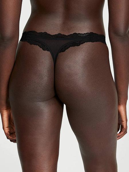 Мереживні стрінги від Victoria’s Secret - Lace & Mesh Thong Panty зображення