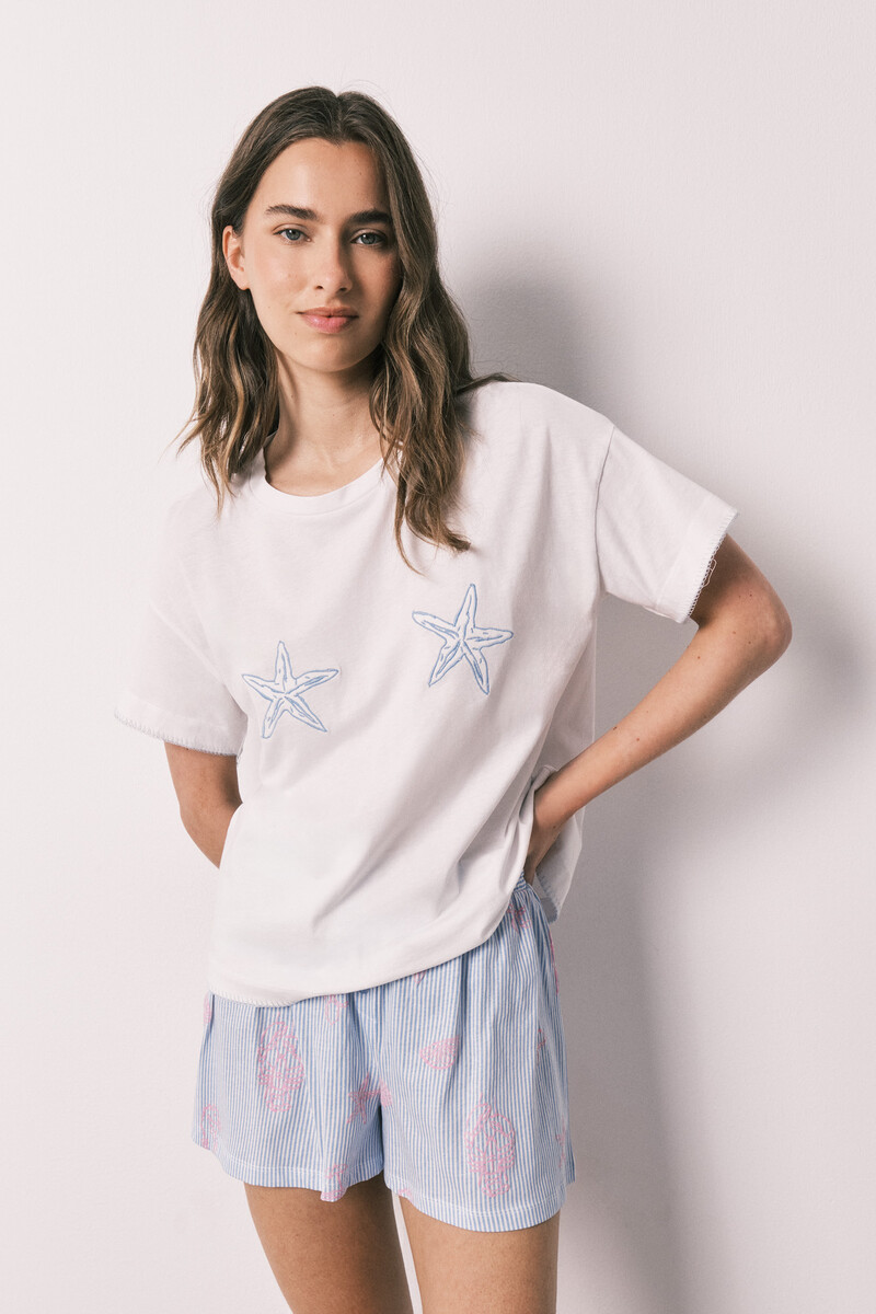 Жіноча коротка піжама з морськими зірками Women'Secret Starfish