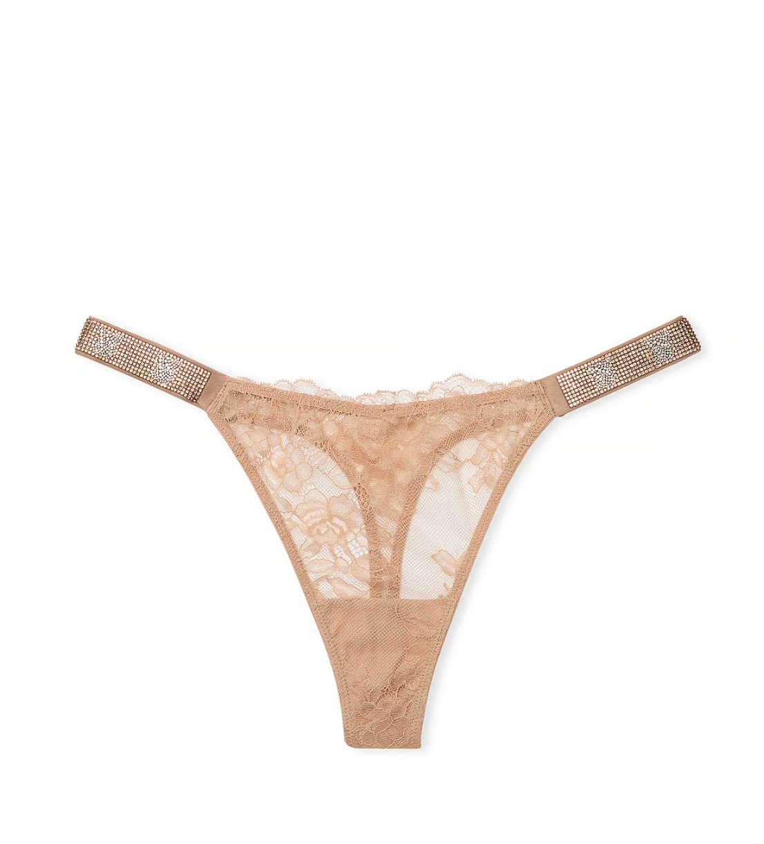Стрінги зі стразами від Victoria's Secret Shine Strap Rose Lace Panty