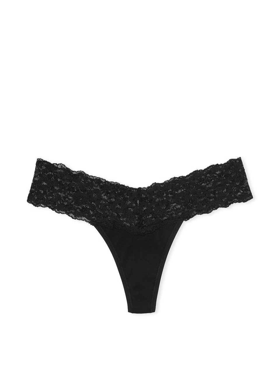 Мереживні cтрінги від Victoria’s Secret - Lace-Waist Cotton Thong Panty