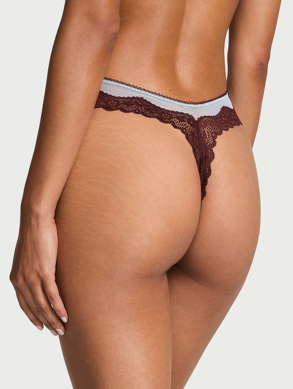 Мереживні стрінги від Victoria’s Secret - Tease Mesh Lace-Trim High-Leg Thong Panty