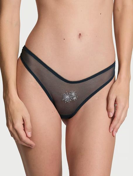 Стрінги з вишивкою від Victoria’s Secret - Flirty Mesh Thong Panty зображення