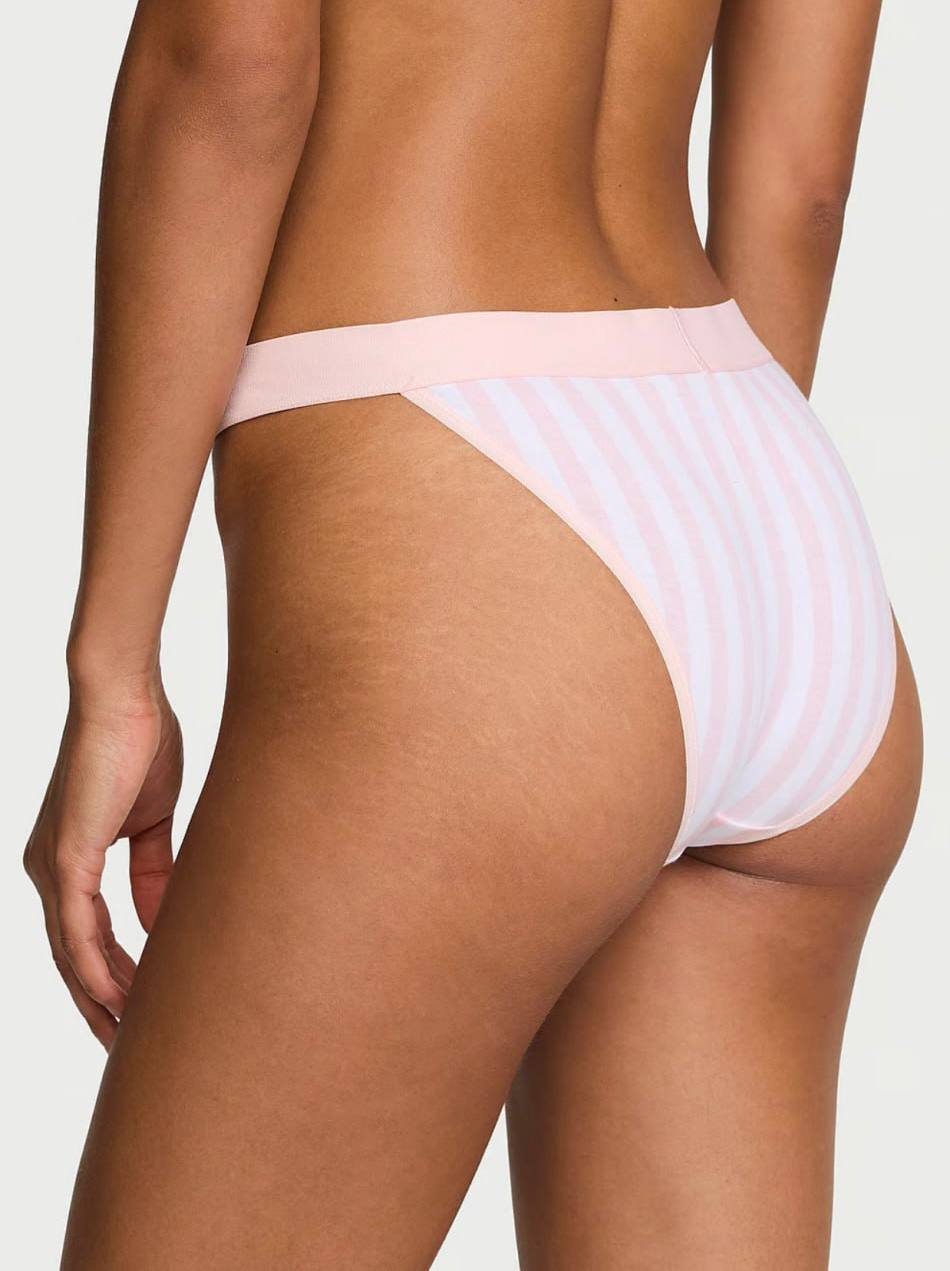 Трусики з блискучим логотипом від Victoria’s Secret - Logo Cotton Shine Patch Tanga Panty