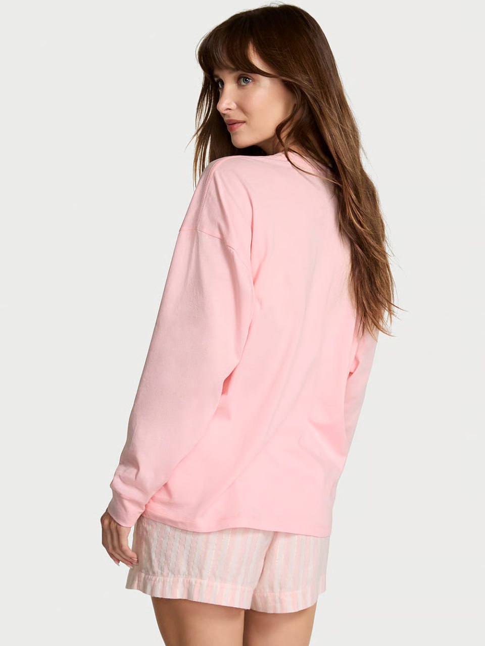 Піжамний комплект від Victoria's Secret -Flannel Long-Sleeve Short Tee-Jama Set