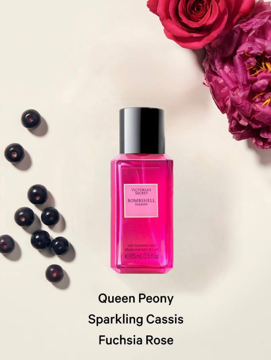 Парфумований міні спрей для тіла Bombshell Passion від Victoria's Secret Travel Fine Fragrance Mist