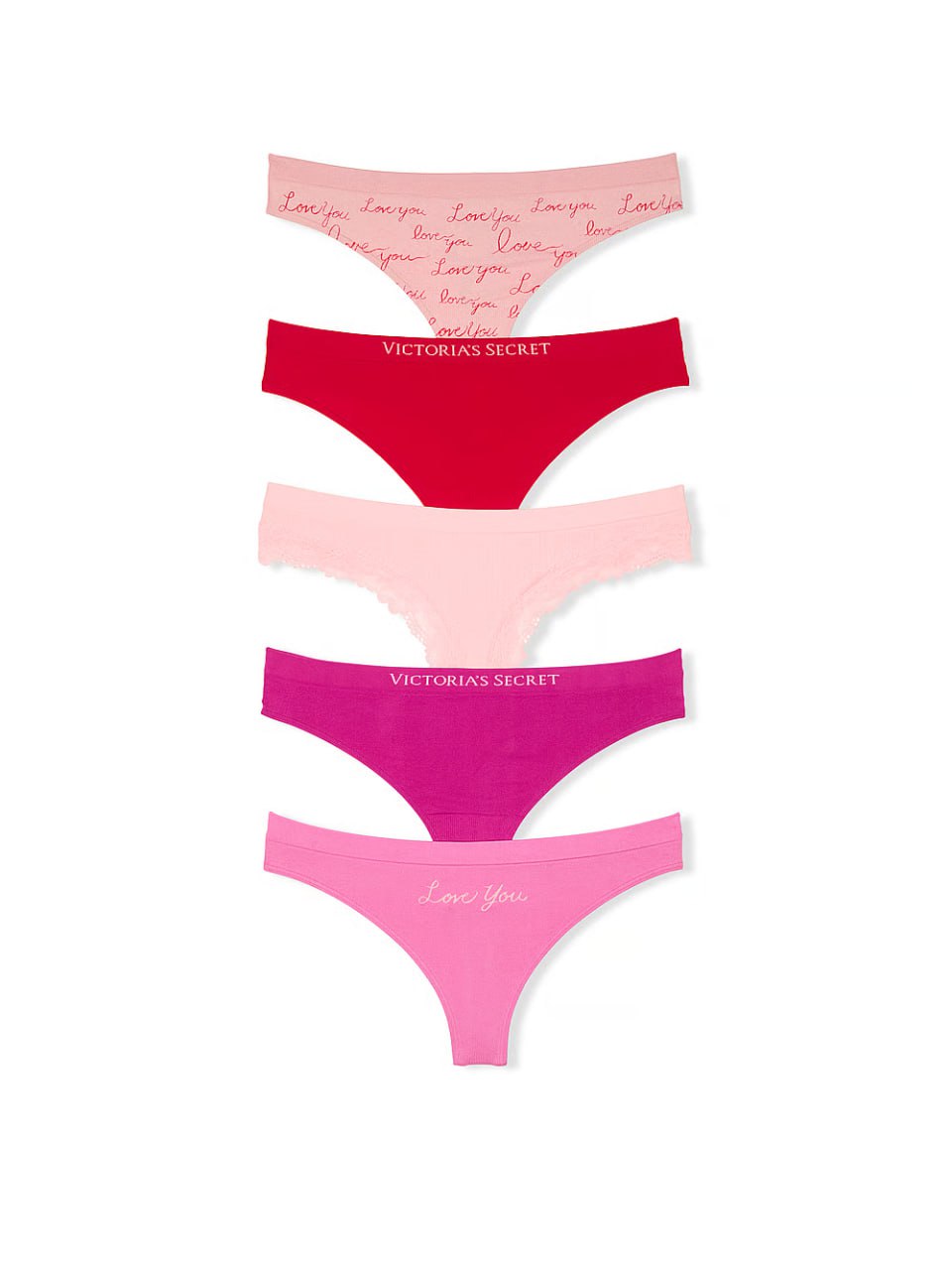Набір стрінгів від Victoria's Secret - 5-Pack Seamless Thong Panties