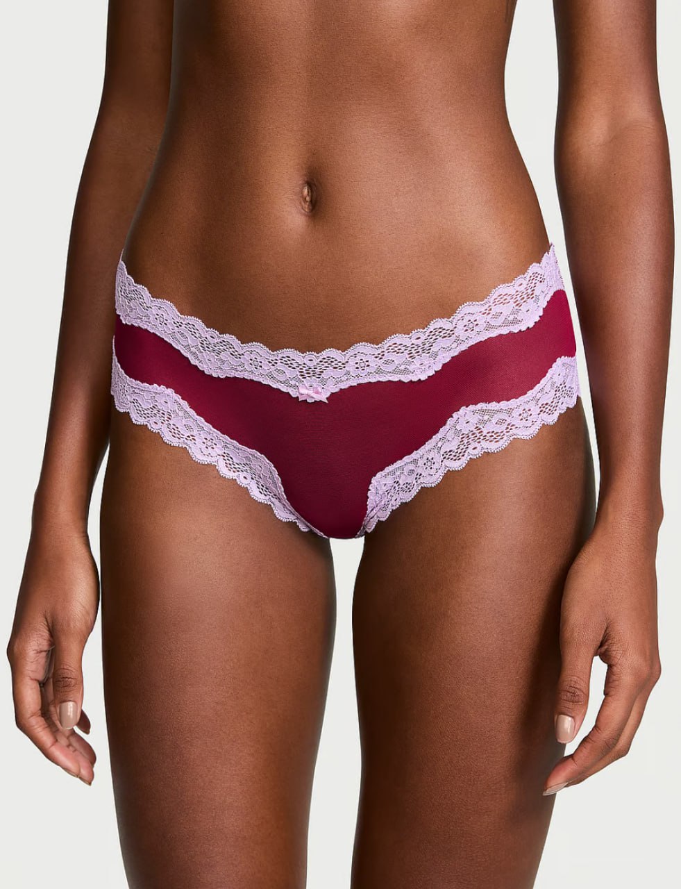 Мереживний комплект від Victoria’s Secret бюстгальтер + 2 пари трусиків - Tease Unlined Demi Bra / Tease Mesh Lace-Trim Cheeky and Thong Panty
