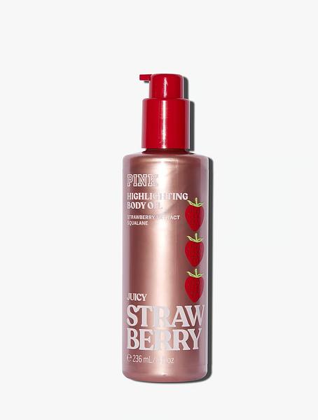 Олія для тіла з шиммером Juicy Strawberry від PINK  зображення