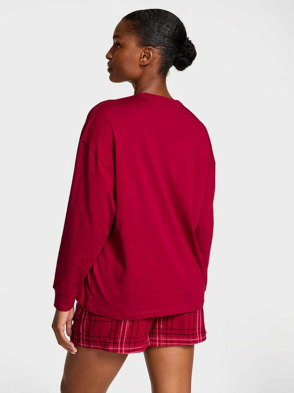Піжамний комплект від Victoria's Secret - Flannel Long-Sleeve Short Tee-Jama Set