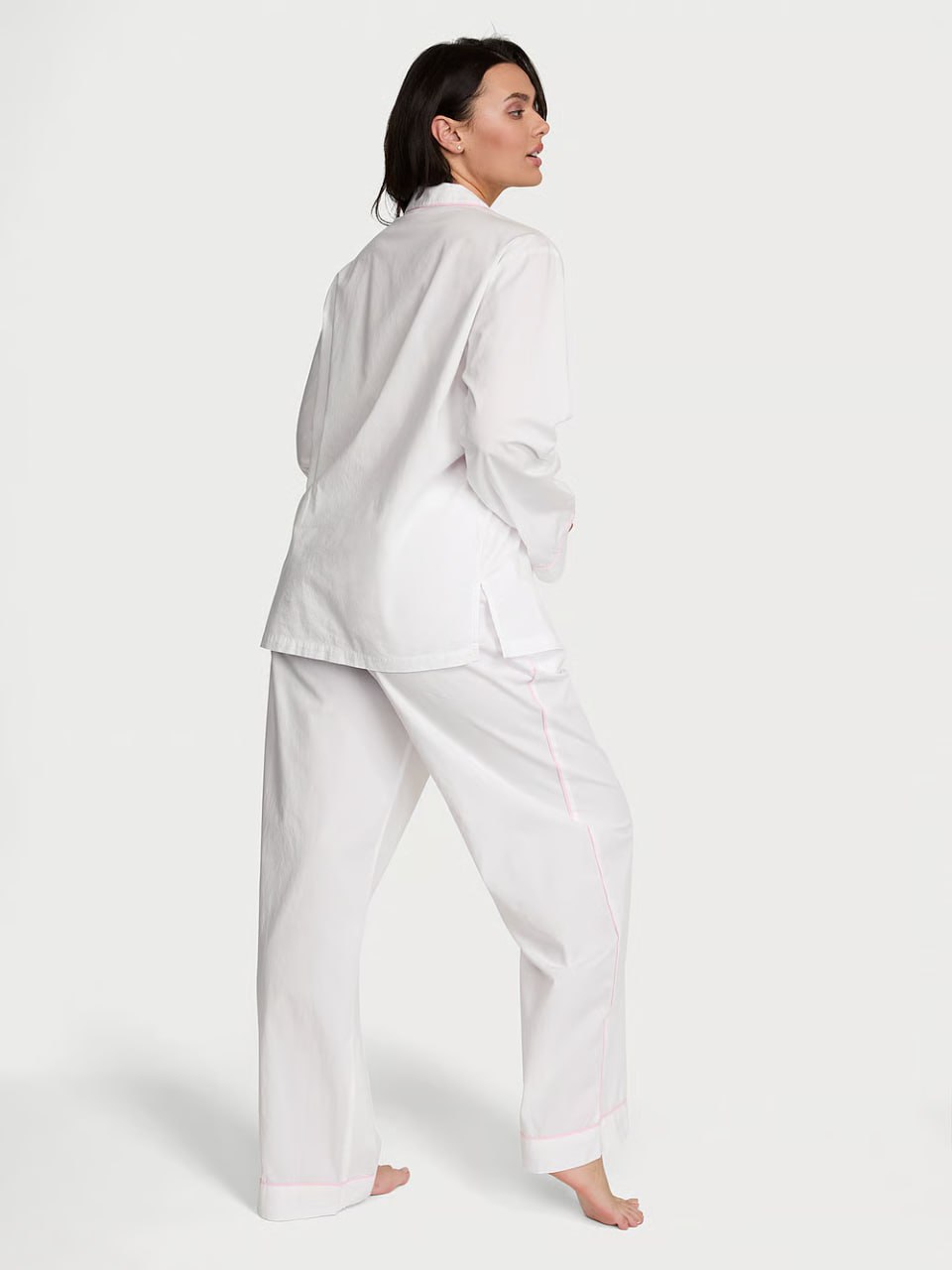 Класична піжама від Victoria's Secret - Heritage Cotton Long Pajama Set