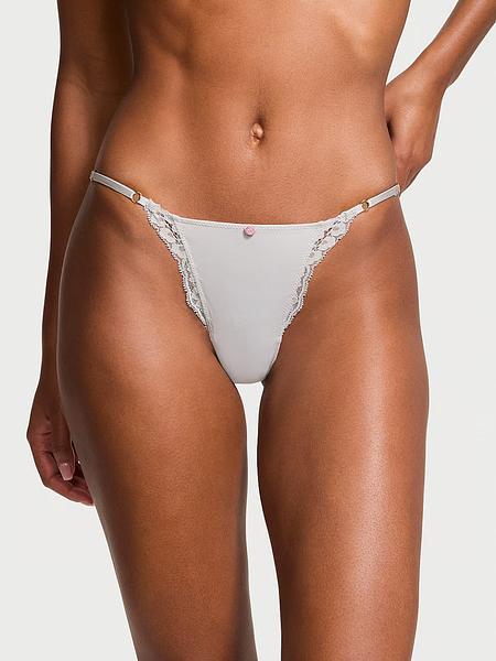 Трусики-бікіні від Victoria’s Secret - Lace-Trim Adjustable String Bikini Panty зображення