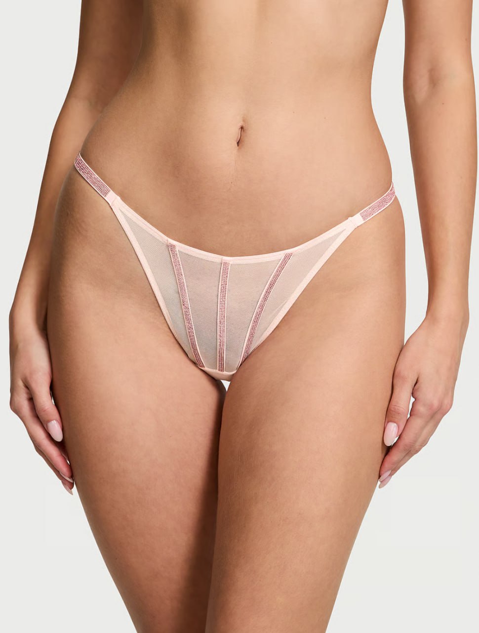 Стрінги зі стразами від Victoria’s Secret  - Sheer Shine Thong Panty