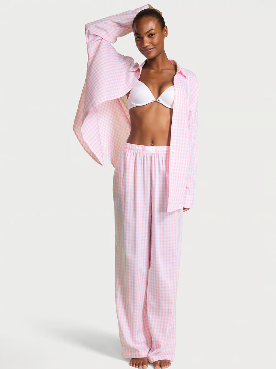 Піжамний комплект від Victoria's Secret - Modal-Cotton Gingham Long Pajama Set