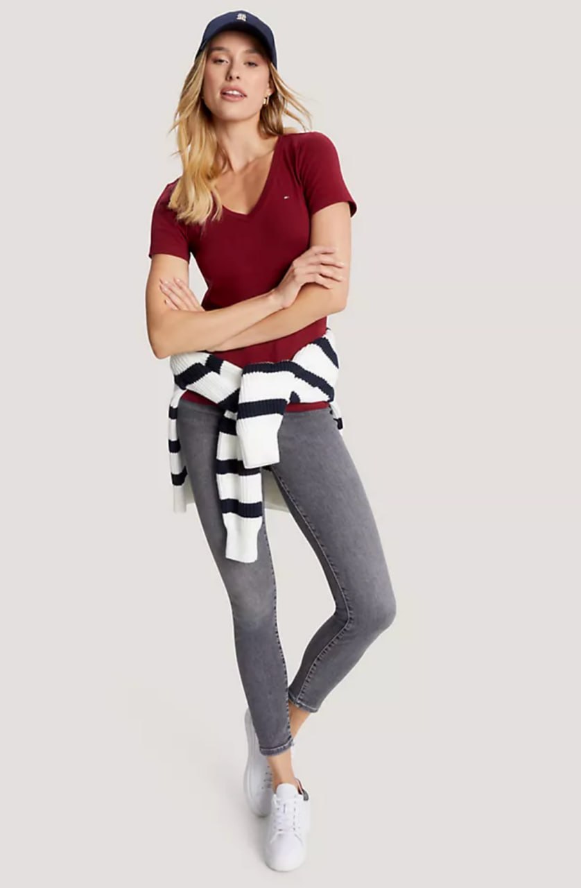 Жіноча футболка Tommy Hilfiger V-Neck T-Shirt