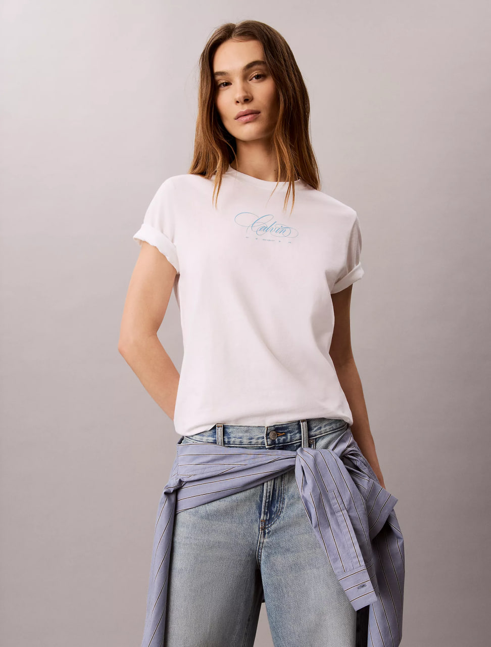 Жіноча футболка Calvin Klein Script Logo Classic Tee