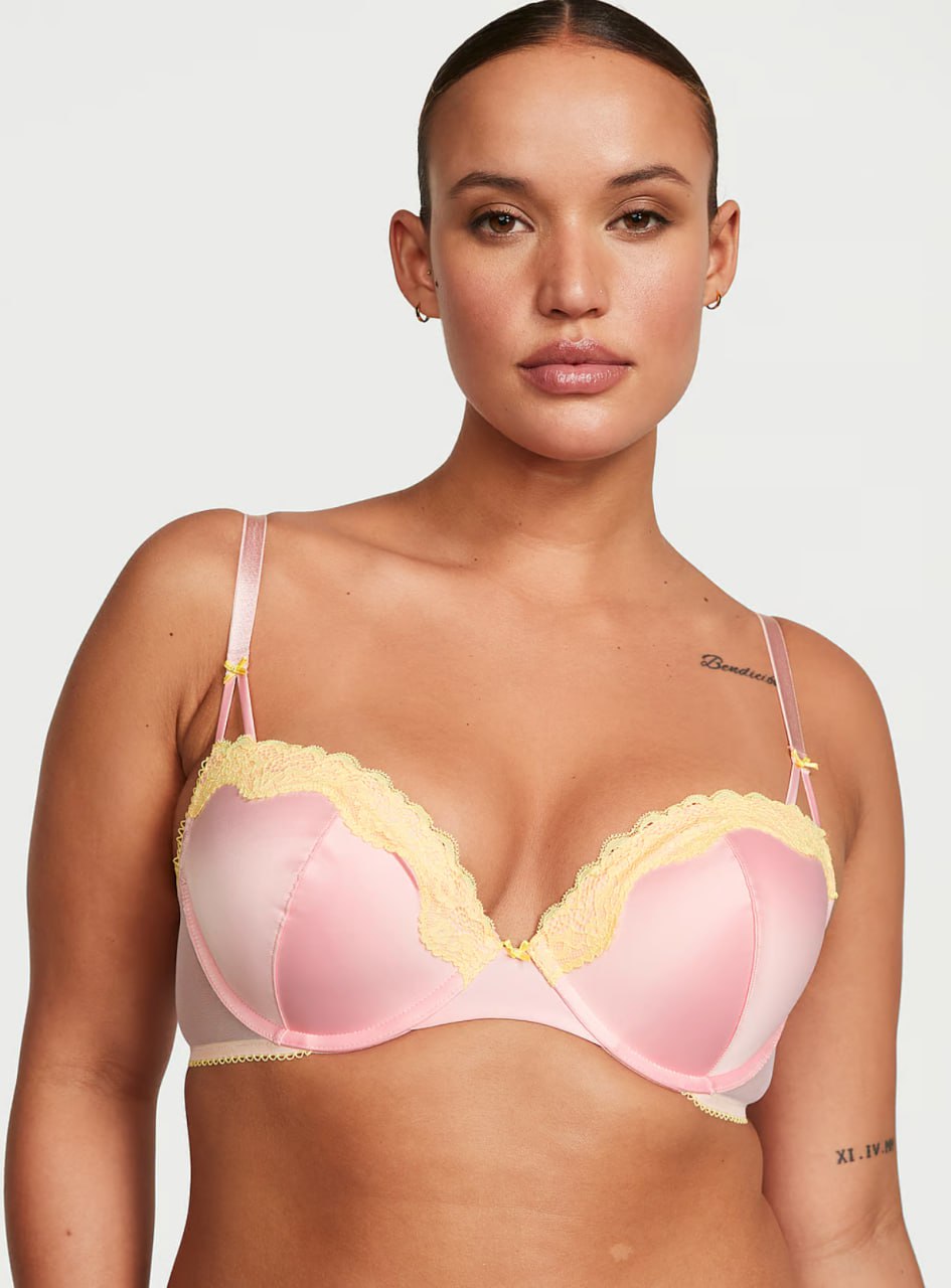 Комплект білизни з мереживом від Victoria’s Secret - Tease Push-Up Bra / Tease High-Leg Scoop Thong Panty