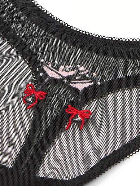 Стрінги з вишивкою від Victoria’s Secret - Flirty Mesh Thong Panty зображення