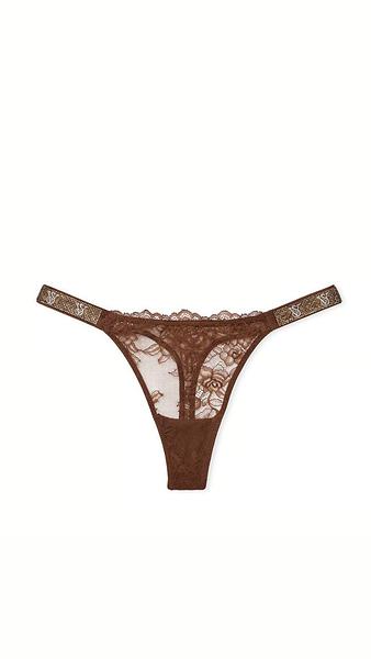 Стрінги зі стразами від Victoria's Secret Shine Strap Rose Lace Panty зображення