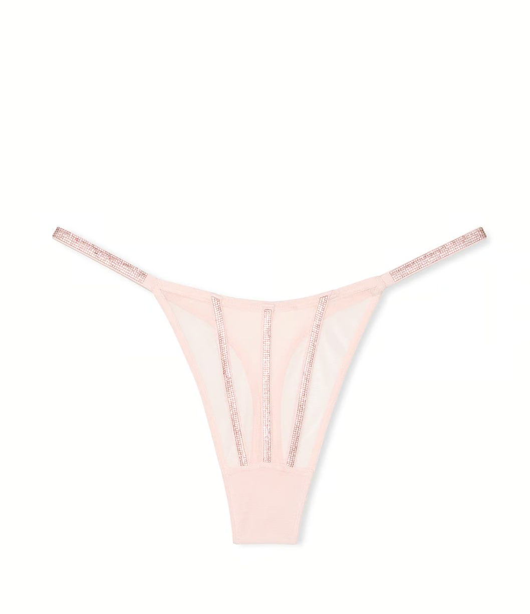 Стрінги зі стразами від Victoria’s Secret  - Sheer Shine Thong Panty
