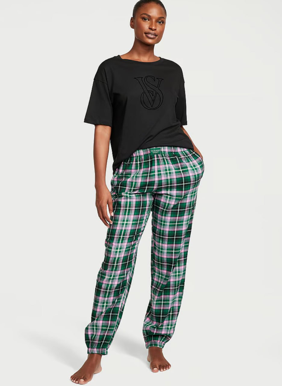 Піжама від Victoria's Secret - Flannel Jogger Tee-jama set