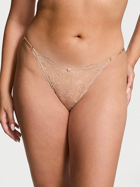 Мереживні трусики Dream Angels від Victoria’s Secret - Lace Adjustable String Bikini Panty зображення