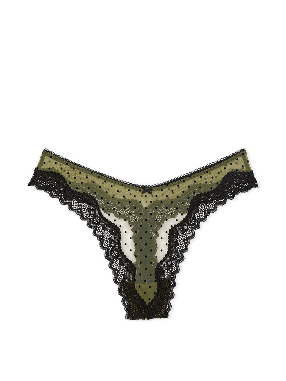 Мереживні стрінги від Victoria’s Secret - Tease Mesh Lace-Trim High-Leg Thong Panty