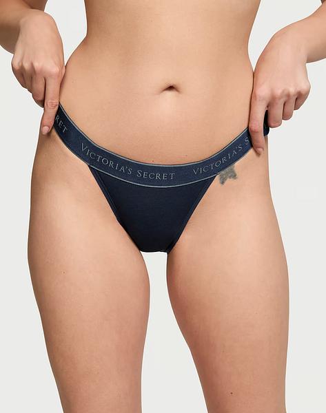 Трусики з логотипом від Victoria’s Secret - Logo Cotton Tanga Panty зображення