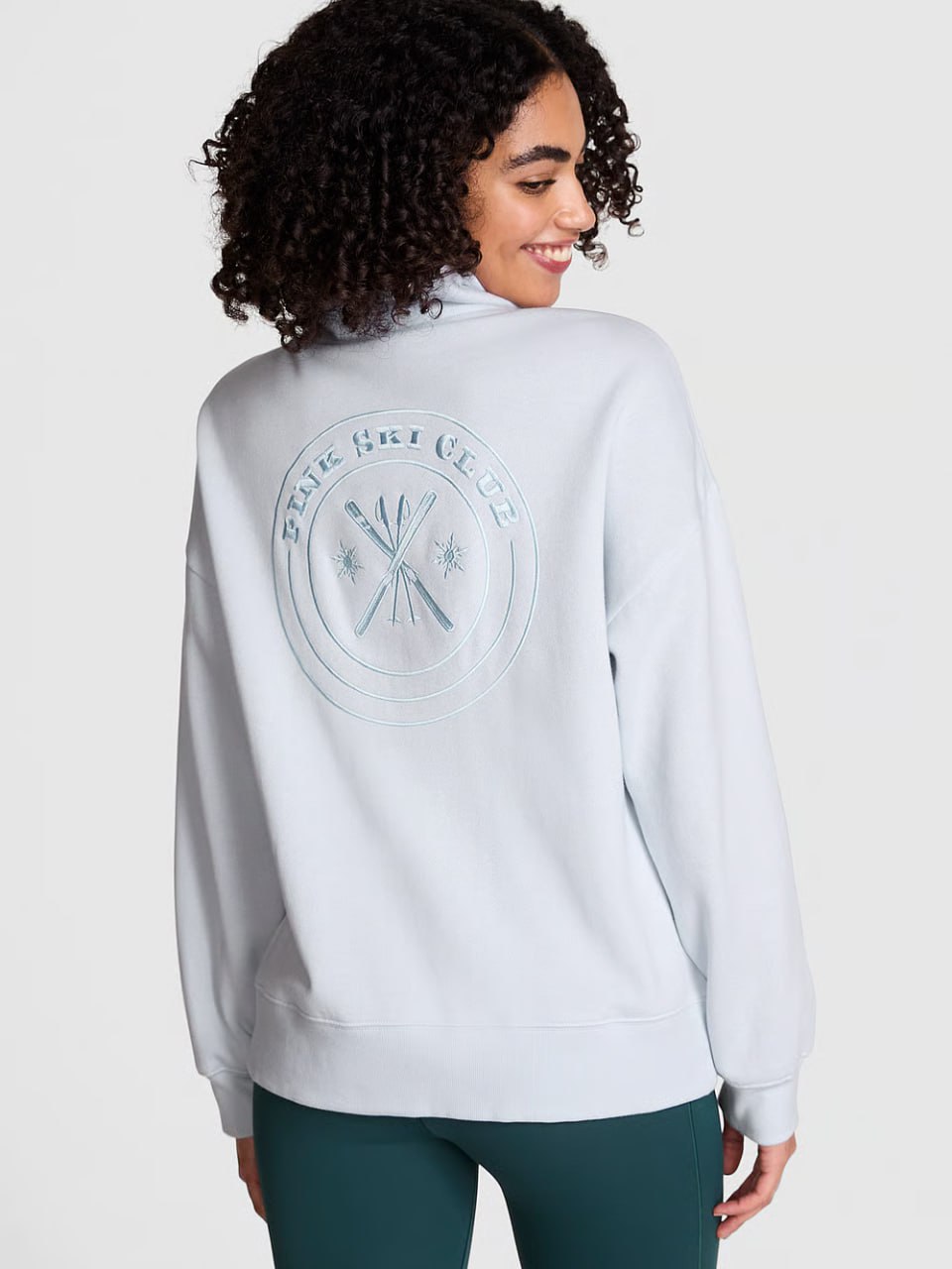 Теплий світшот від PINK  - Ivy Fleece Half-Zip Sweatshirt