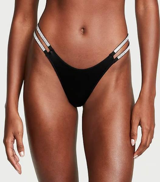 Трусики зі стразами від Victoria’s Secret - Double Shine Strap Smooth Brazilian Panty зображення