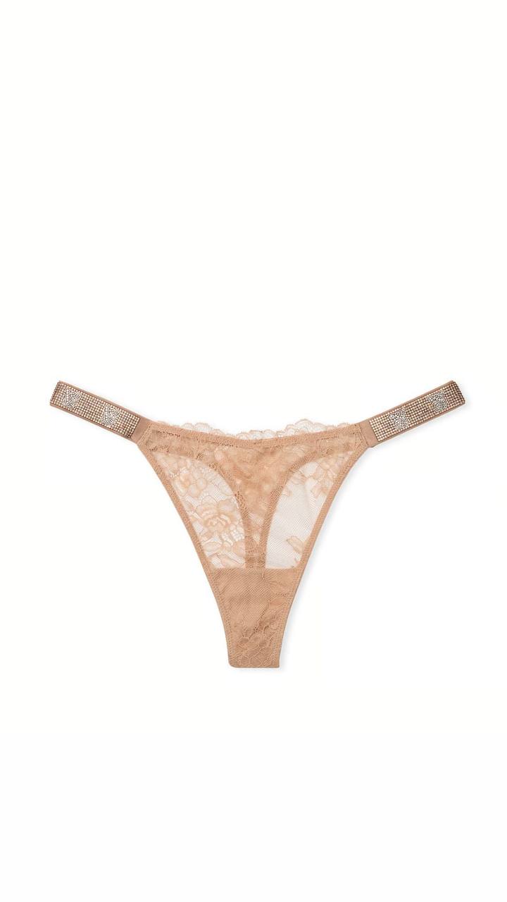 Стрінги зі стразами від Victoria's Secret Shine Strap Rose Lace Panty