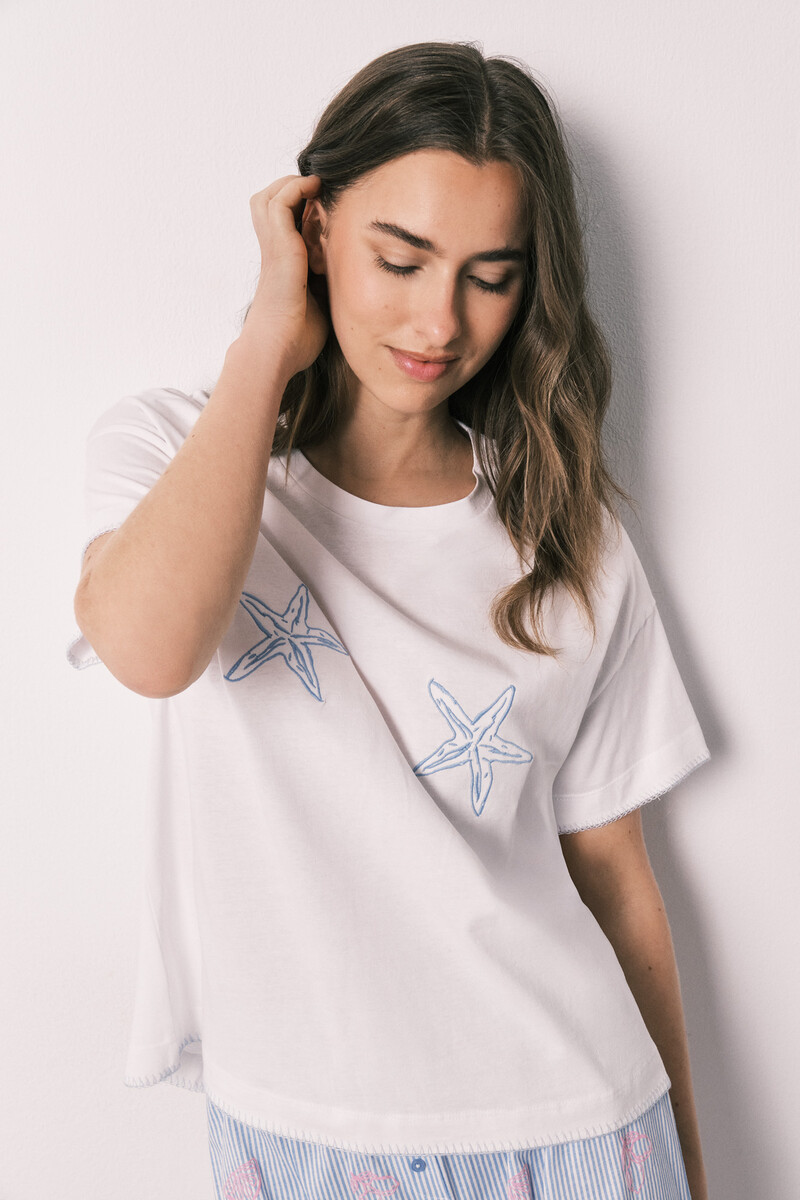 Жіноча коротка піжама з морськими зірками Women'Secret Starfish