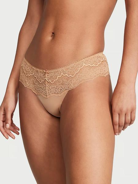 Мереживні стрінги Victoria’s Secret - Lace Trim Hipster Thong Panty зображення