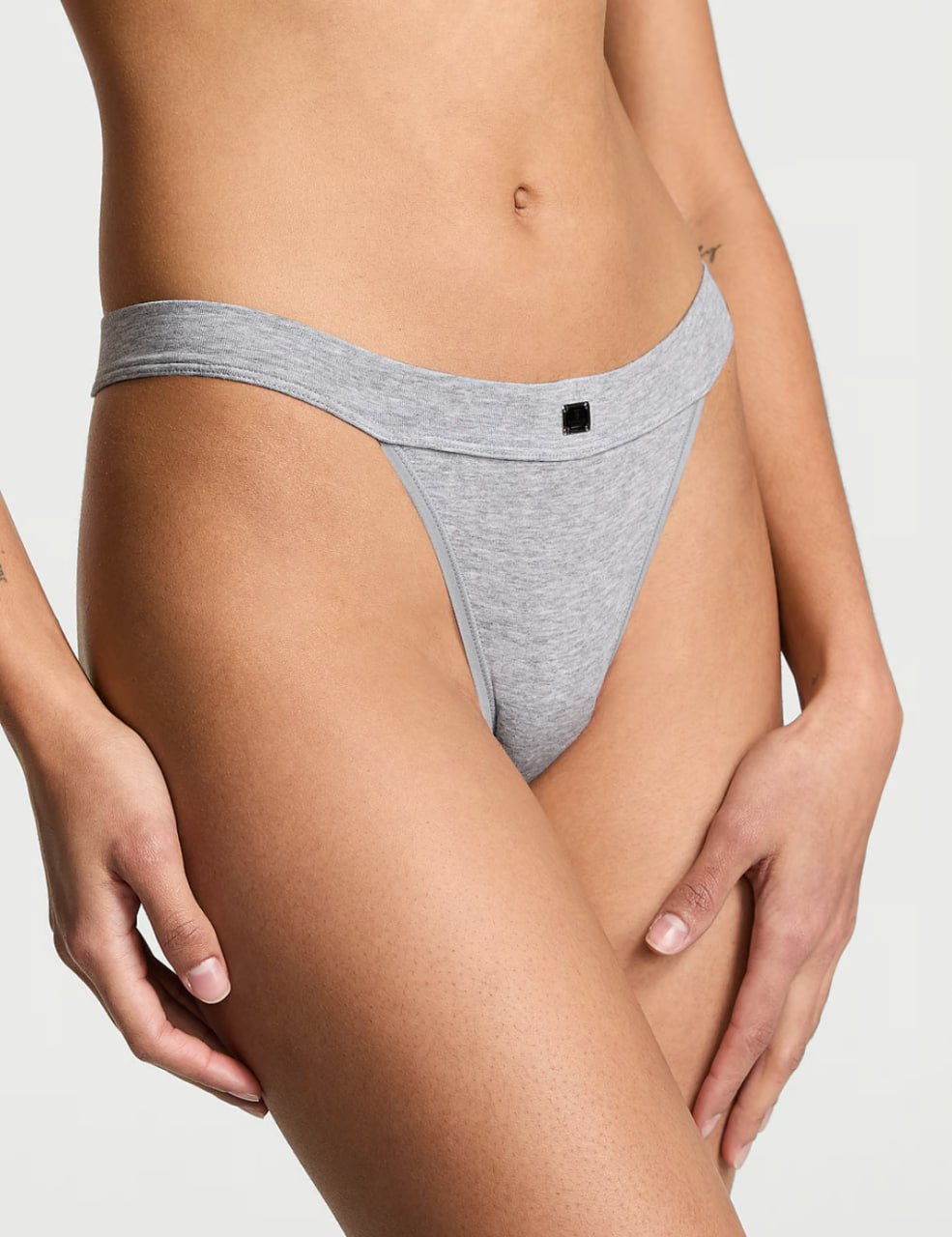 Трусики з логотипом від Victoria’s Secret - Logo Cotton Tanga Panty