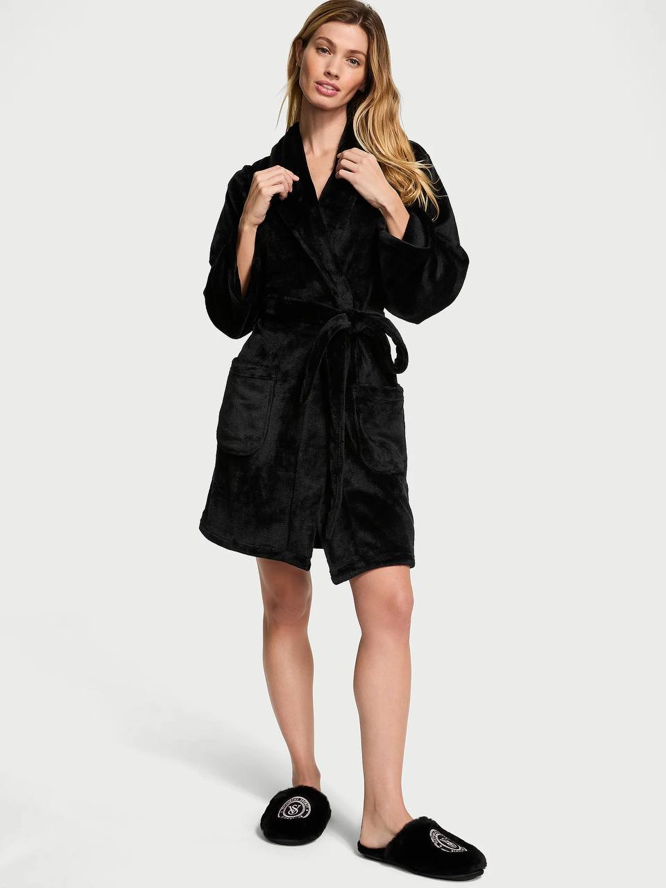 Плюшевий халат від Victoria's Secret Short Cozy Robe 