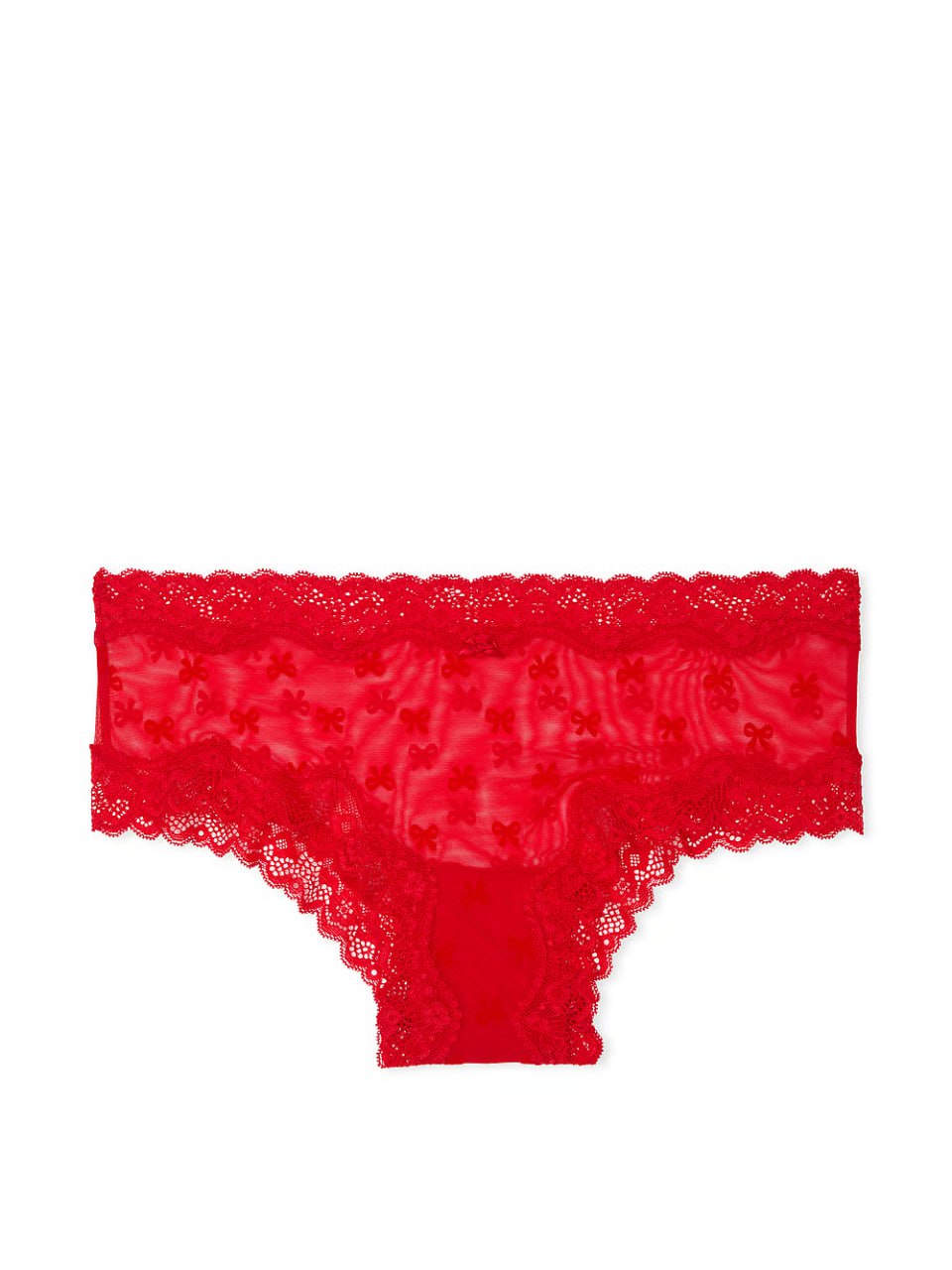 Трусики з мереживом у червоному кольорі від Victoria’s Secret - Mesh Lace-Trim Cheeky Panty
