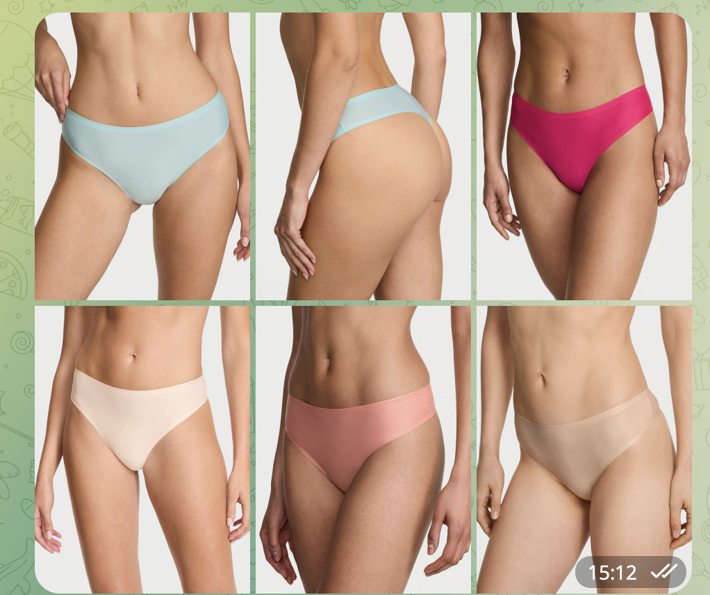 Жіночі безшовні трусики від Victoria's Secret - Body by Victoria Flex Mid-Rise Thong Panty