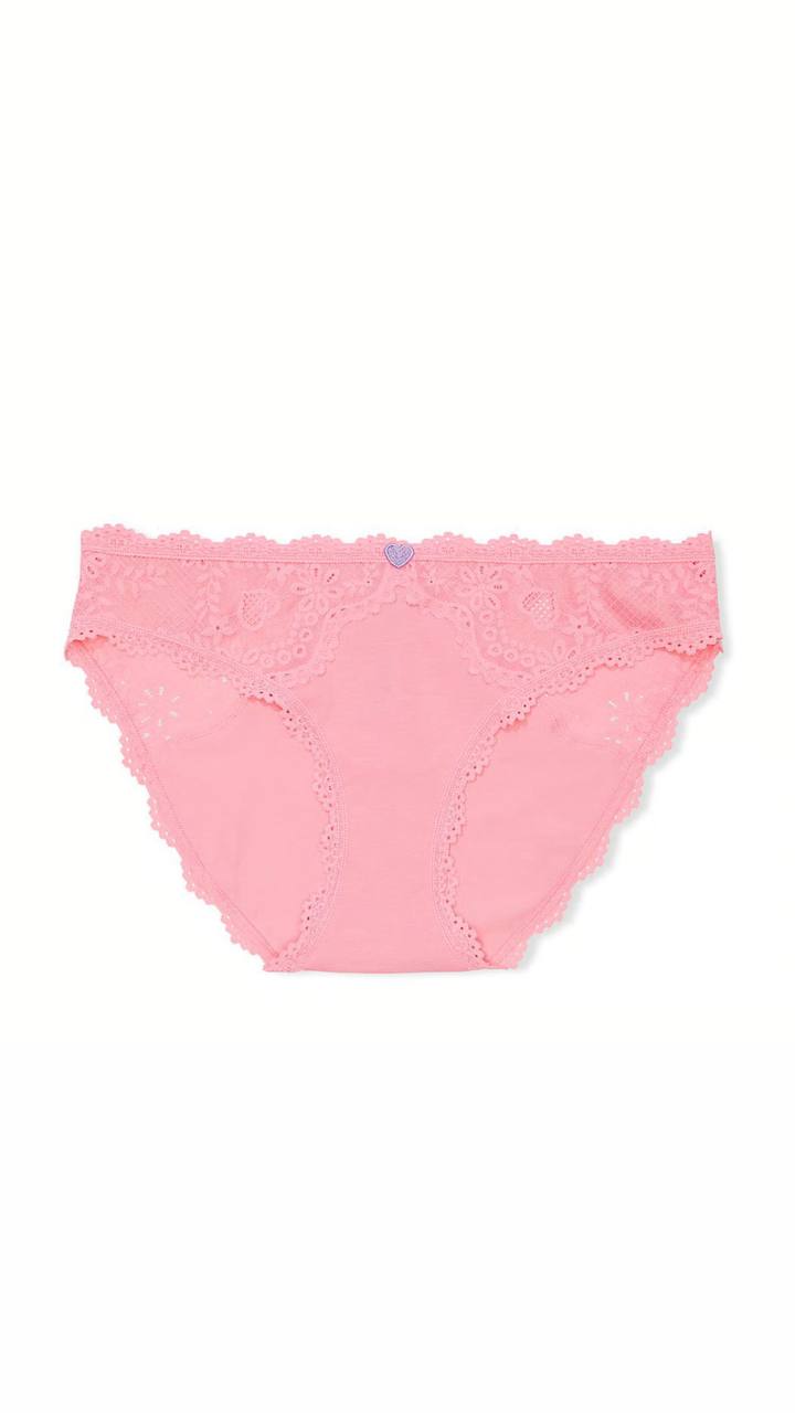 Трусики від Victoria’s Secret - Heart Eyelet Cotton Bikini Panty