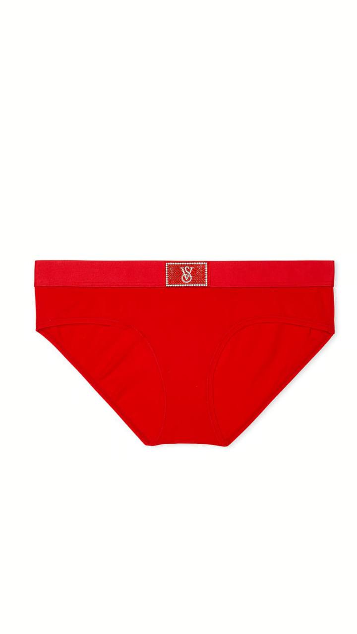 Трусики з блискучим логотипом від Victoria’s Secret - Logo Cotton Shine Patch Hiphugger Panty
