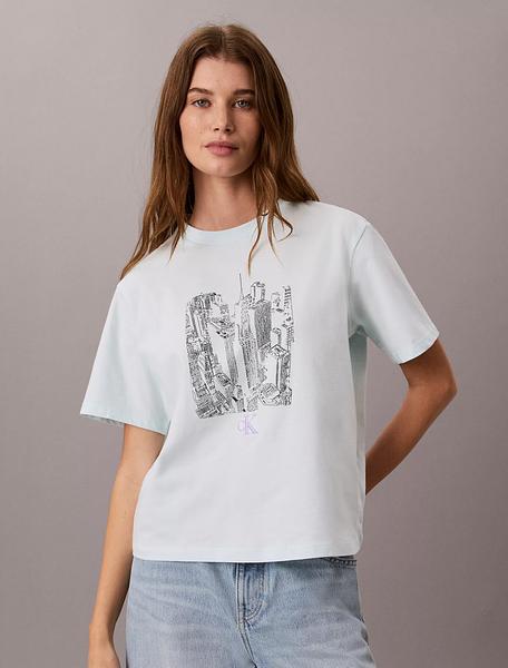 Жіноча футболка Calvin Klein Cityscape Graphic Crewneck Tee  зображення