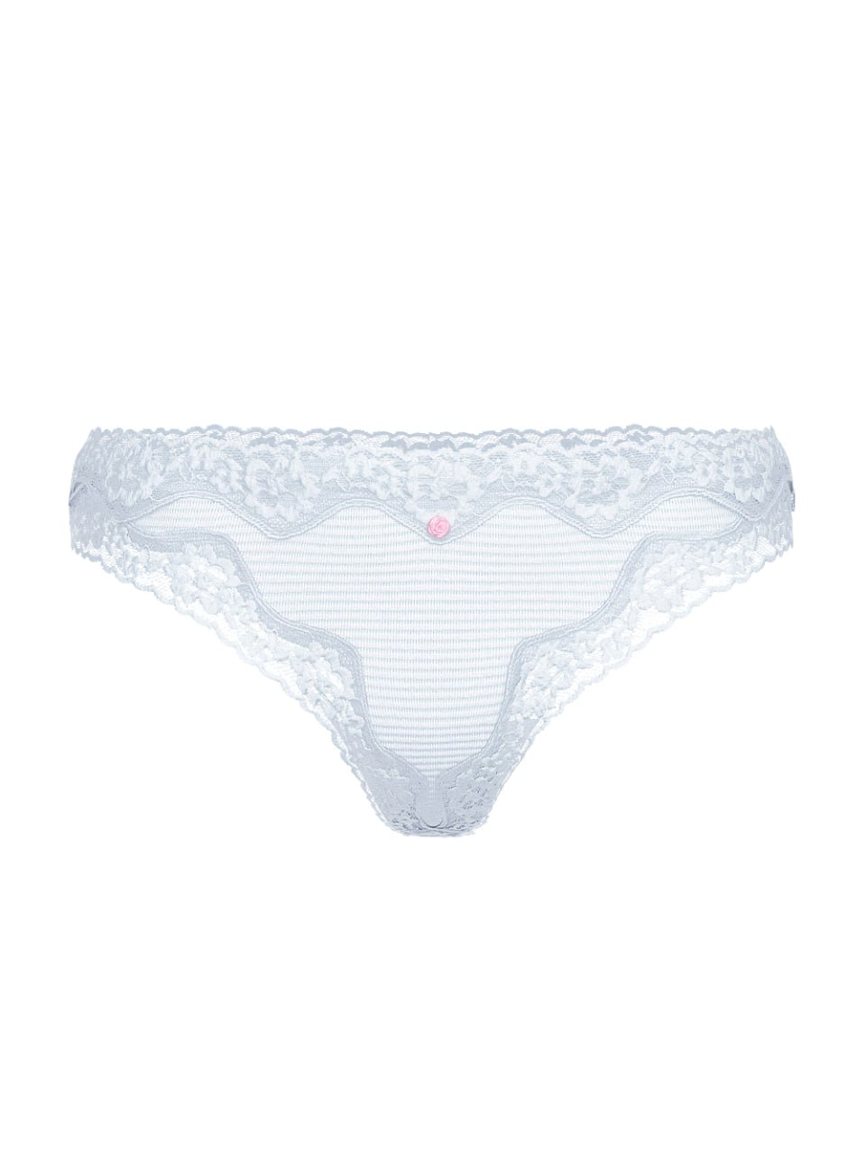 Стрінги від Victoria’s Secret - Cotton Shadow Stripe Lace-Waist Thong Panty