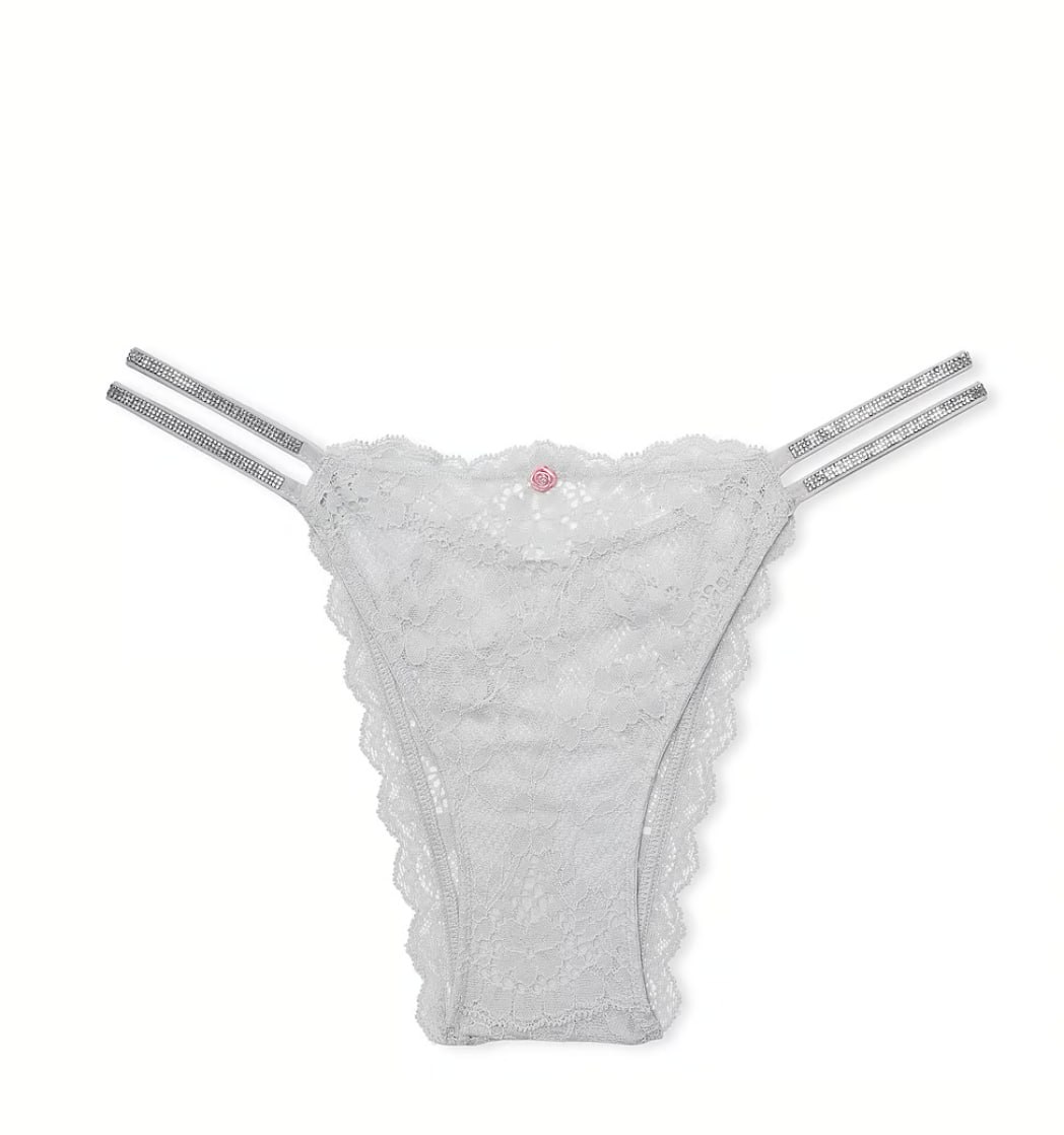 Мереживні трусики зі стразами від Victoria's Secret Twinkle Strap Lace Brazilian Panty
