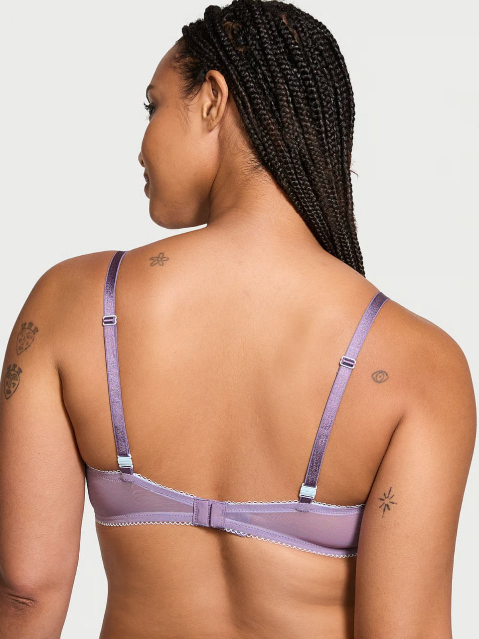 Мереживний комплект від Victoria's Secret - Tease Mesh Lace-Trim High-Leg Thong Panty / Lightly Lined Wireless Lace-Trim Bra