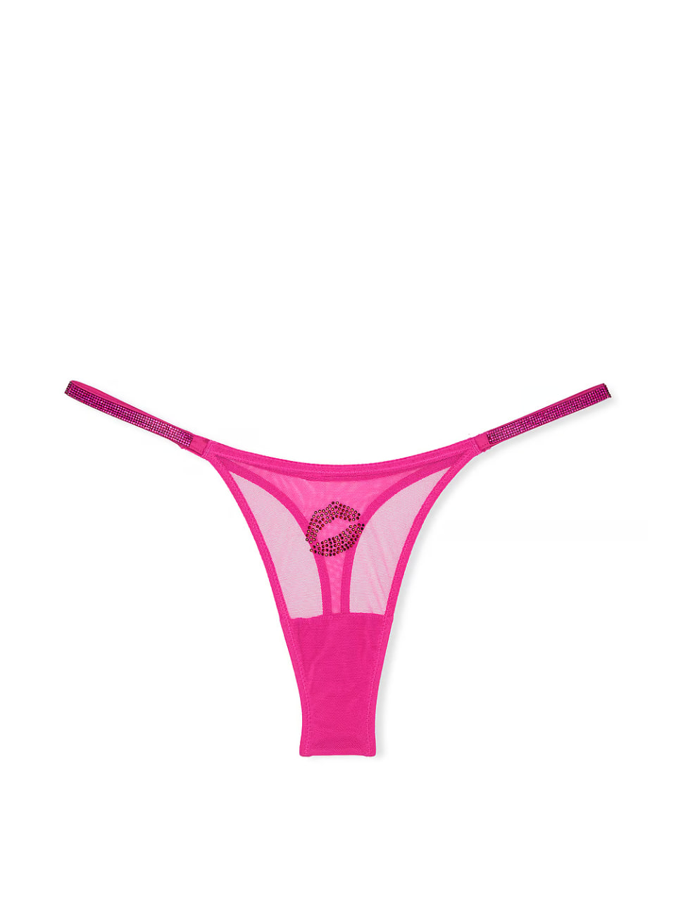 Стрінги зі стразами від Victoria's Secret Flirty Mesh Shine Strap Thong Panty