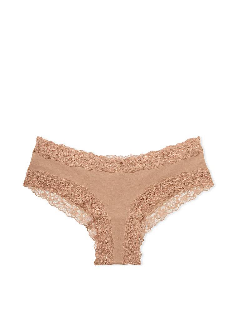 Трусики з мереживом від Victoria’s Secret - Lace-Waist Cotton Cheeky Panty